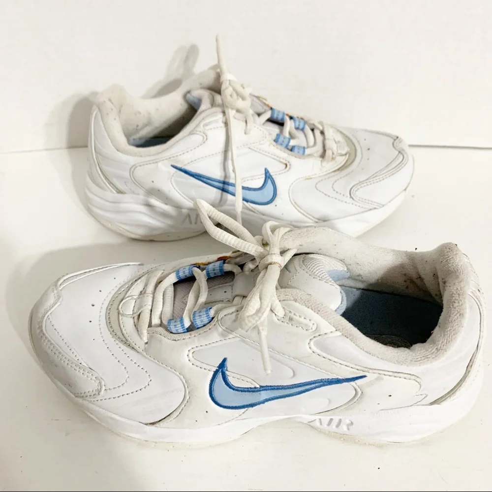 Nike Air Training Style: 311277-141 Running Athletic Shoes Sneakers White Blue